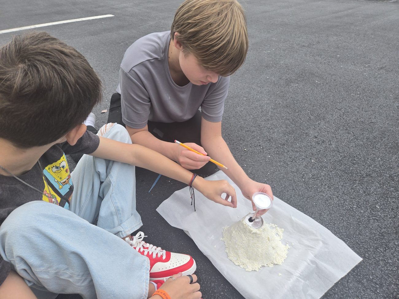 Students working on a hands-on project