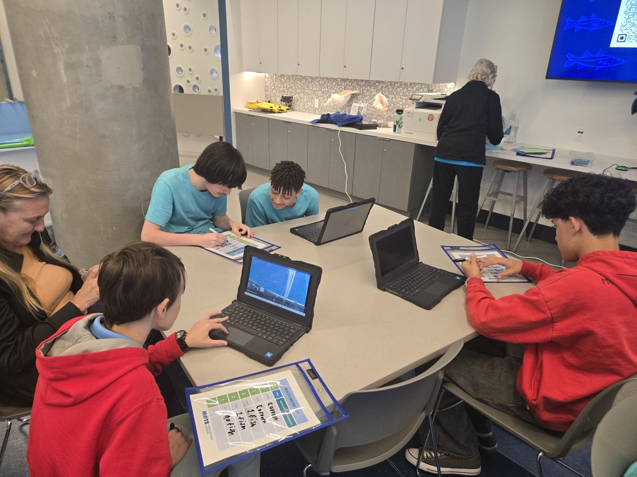 Students learning at their computers