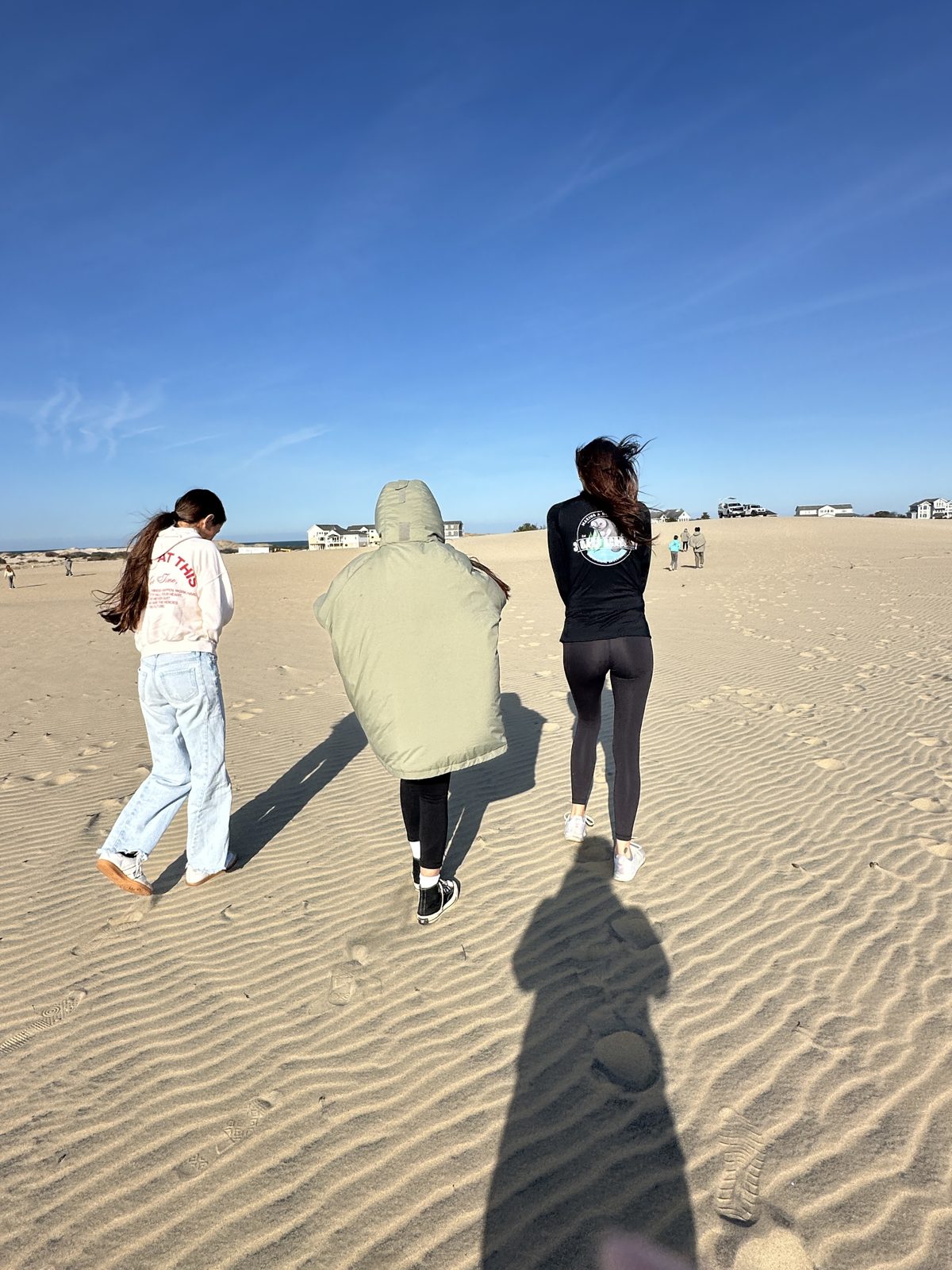 3 Oaks students playing on the Atlantic beach