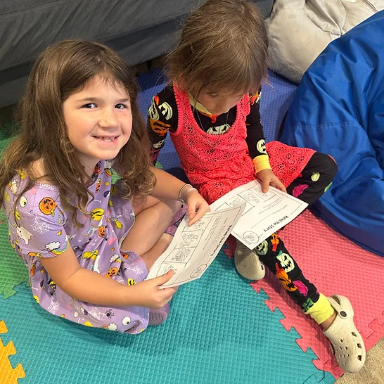 Students reading together